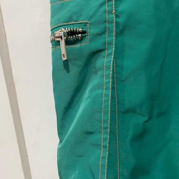 dELiA*s Green Maxi Skirt Removable zip layers size medium polyester belt loop - Picture 6 of 13